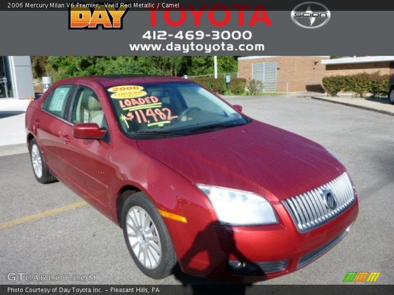 Vivid Red Metallic / Camel 2006 Mercury Milan V6 Premier