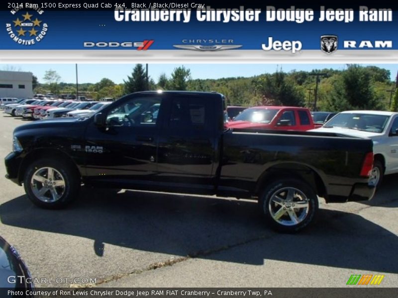 Black / Black/Diesel Gray 2014 Ram 1500 Express Quad Cab 4x4