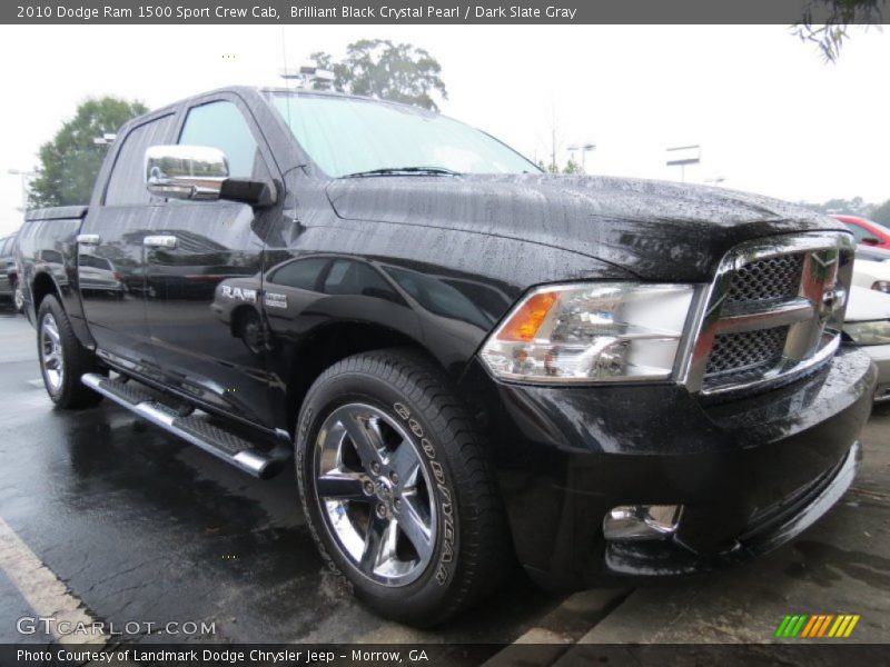 Brilliant Black Crystal Pearl / Dark Slate Gray 2010 Dodge Ram 1500 Sport Crew Cab