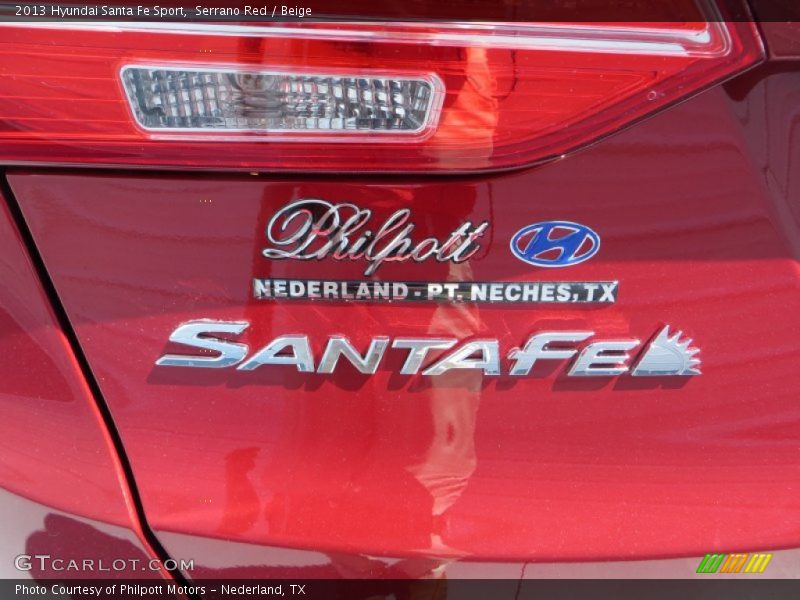 Serrano Red / Beige 2013 Hyundai Santa Fe Sport