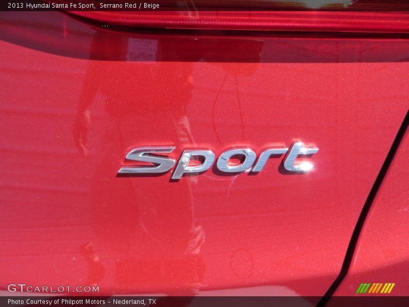 Serrano Red / Beige 2013 Hyundai Santa Fe Sport