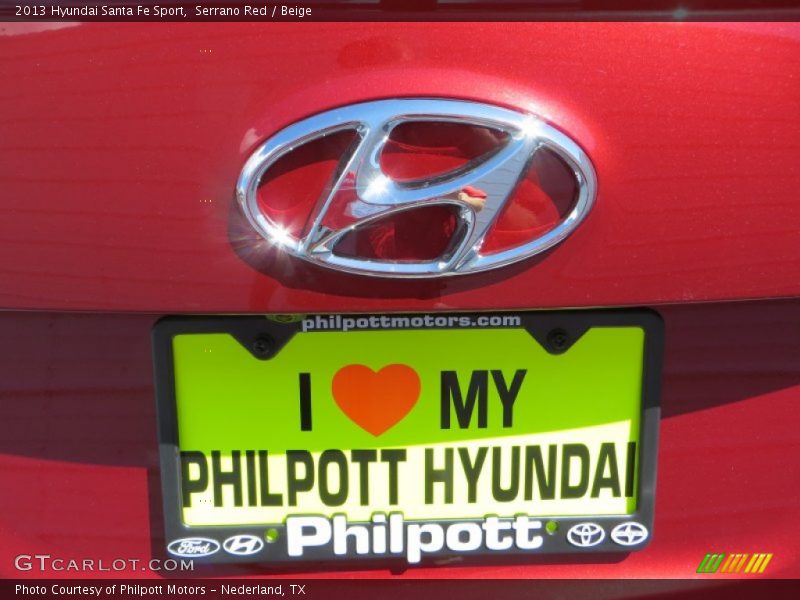 Serrano Red / Beige 2013 Hyundai Santa Fe Sport