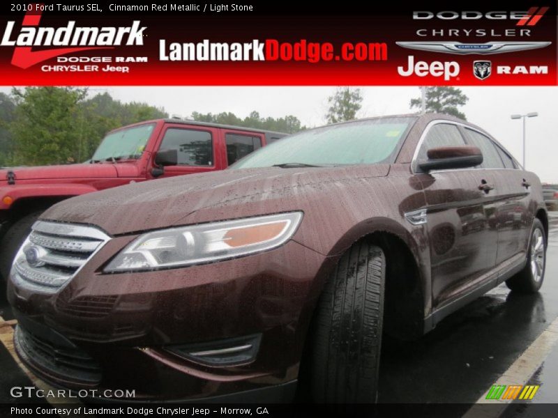 Cinnamon Red Metallic / Light Stone 2010 Ford Taurus SEL
