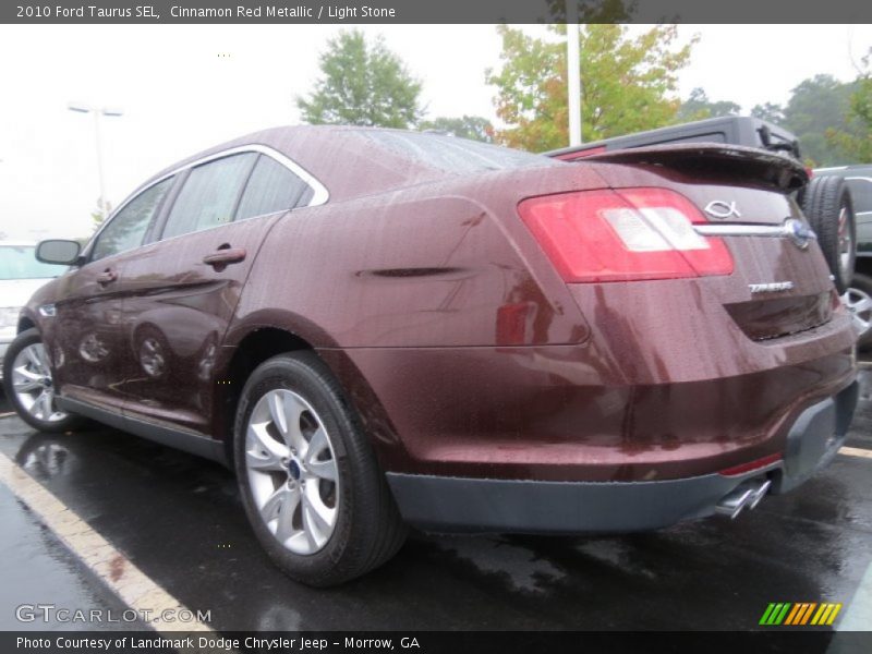 Cinnamon Red Metallic / Light Stone 2010 Ford Taurus SEL