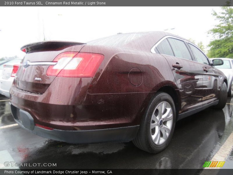 Cinnamon Red Metallic / Light Stone 2010 Ford Taurus SEL