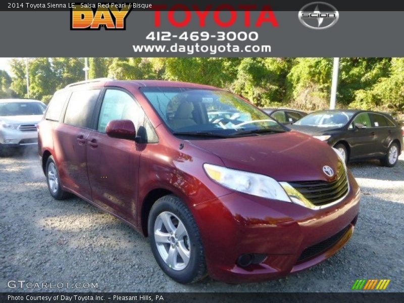 Salsa Red Pearl / Bisque 2014 Toyota Sienna LE