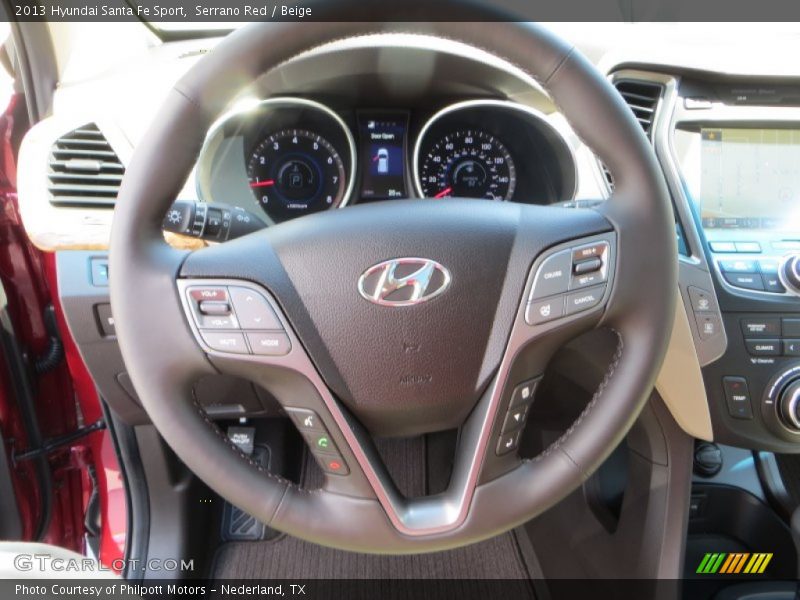 Serrano Red / Beige 2013 Hyundai Santa Fe Sport