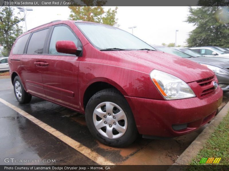 Claret Red / Gray 2010 Kia Sedona LX