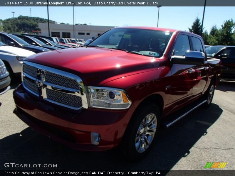 Deep Cherry Red Crystal Pearl / Black 2014 Ram 1500 Laramie Longhorn Crew Cab 4x4