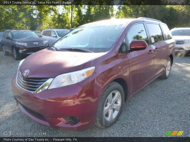 Salsa Red Pearl / Bisque 2014 Toyota Sienna LE