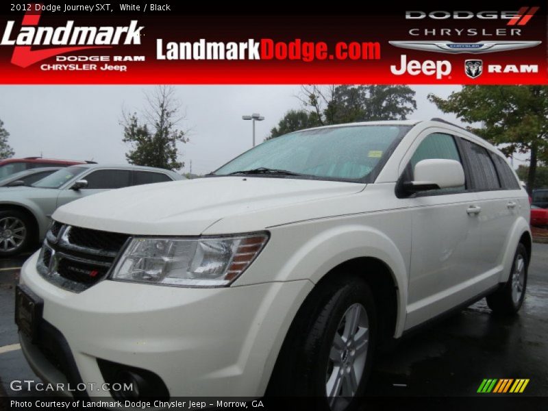 White / Black 2012 Dodge Journey SXT