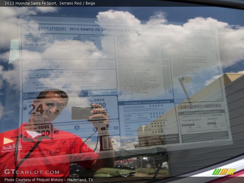 Serrano Red / Beige 2013 Hyundai Santa Fe Sport