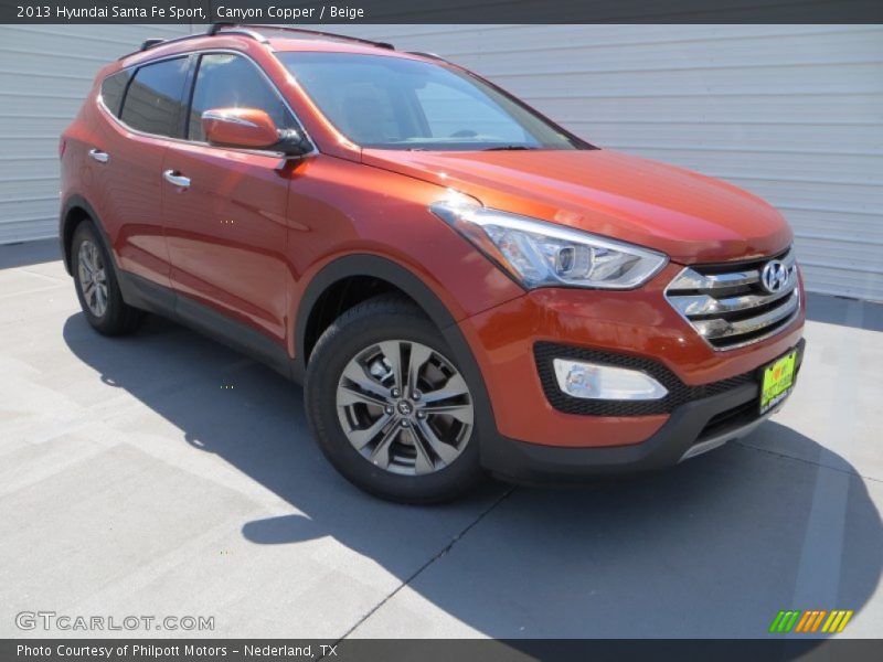 Canyon Copper / Beige 2013 Hyundai Santa Fe Sport