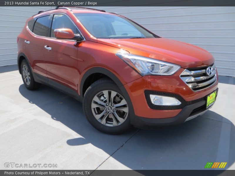 Canyon Copper / Beige 2013 Hyundai Santa Fe Sport