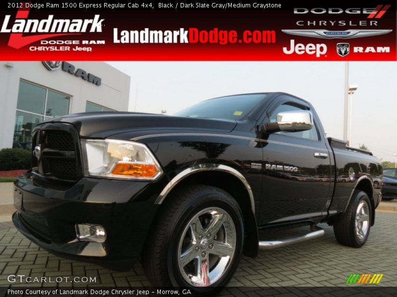 Black / Dark Slate Gray/Medium Graystone 2012 Dodge Ram 1500 Express Regular Cab 4x4