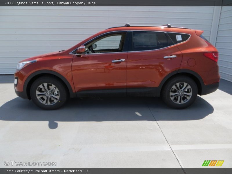 Canyon Copper / Beige 2013 Hyundai Santa Fe Sport