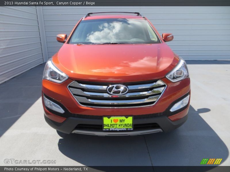 Canyon Copper / Beige 2013 Hyundai Santa Fe Sport