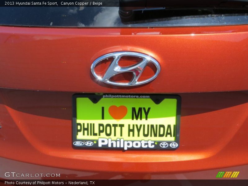 Canyon Copper / Beige 2013 Hyundai Santa Fe Sport