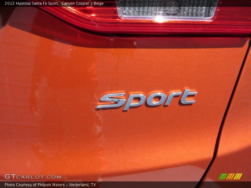 Canyon Copper / Beige 2013 Hyundai Santa Fe Sport