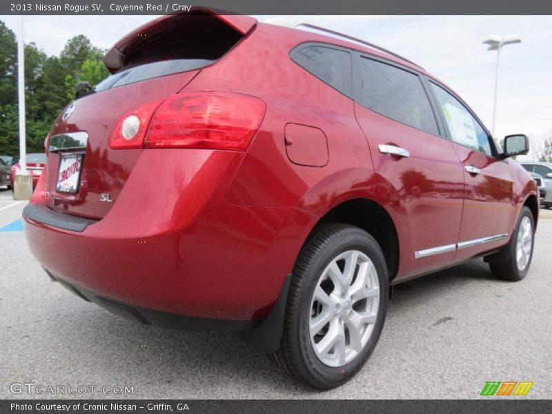 Cayenne Red / Gray 2013 Nissan Rogue SV