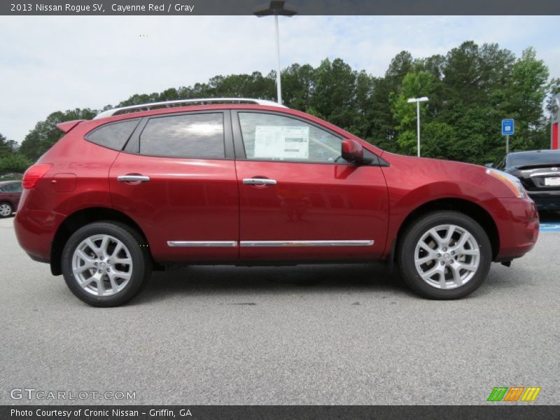 Cayenne Red / Gray 2013 Nissan Rogue SV