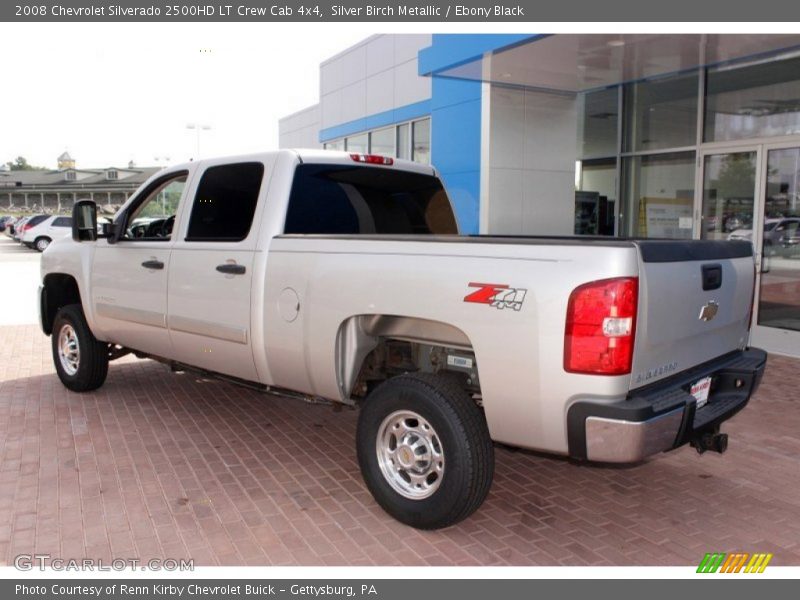 Silver Birch Metallic / Ebony Black 2008 Chevrolet Silverado 2500HD LT Crew Cab 4x4