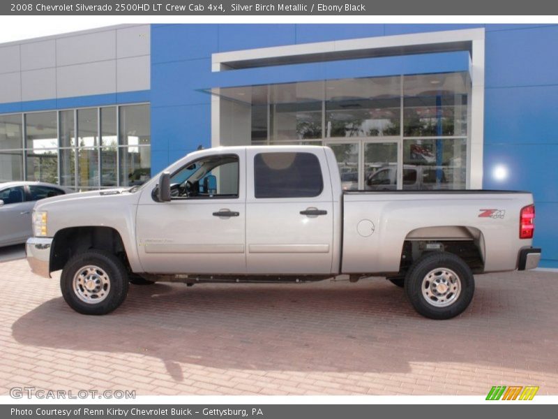 Silver Birch Metallic / Ebony Black 2008 Chevrolet Silverado 2500HD LT Crew Cab 4x4