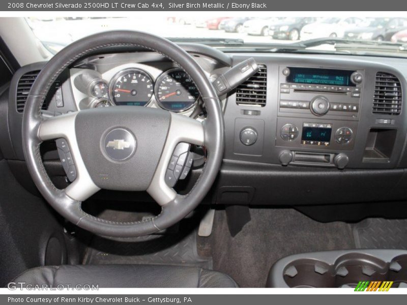 Silver Birch Metallic / Ebony Black 2008 Chevrolet Silverado 2500HD LT Crew Cab 4x4