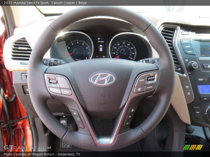 Canyon Copper / Beige 2013 Hyundai Santa Fe Sport