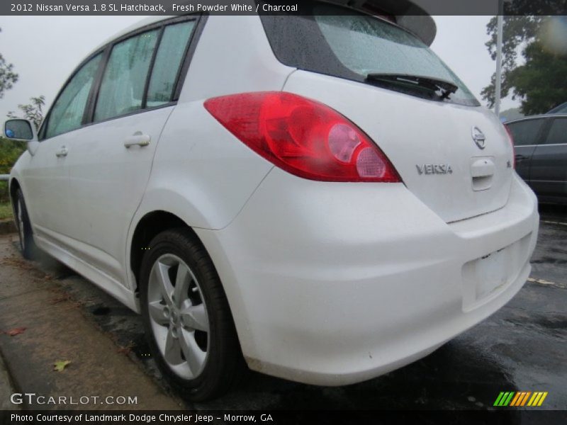 Fresh Powder White / Charcoal 2012 Nissan Versa 1.8 SL Hatchback