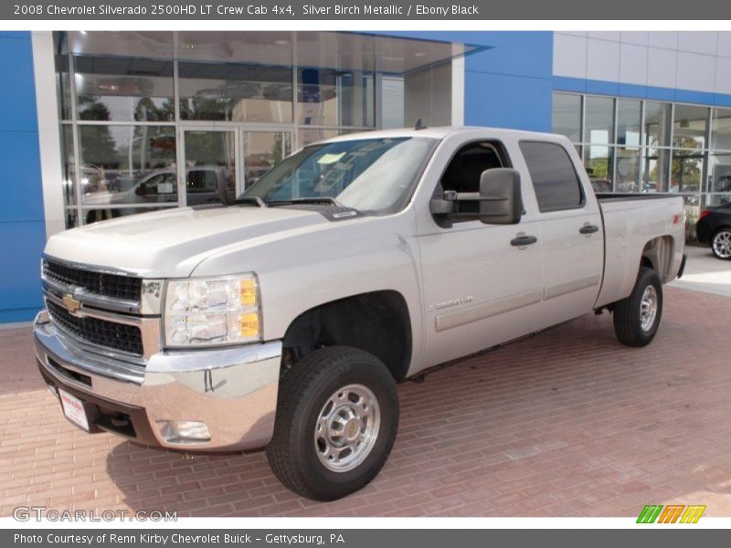 Silver Birch Metallic / Ebony Black 2008 Chevrolet Silverado 2500HD LT Crew Cab 4x4
