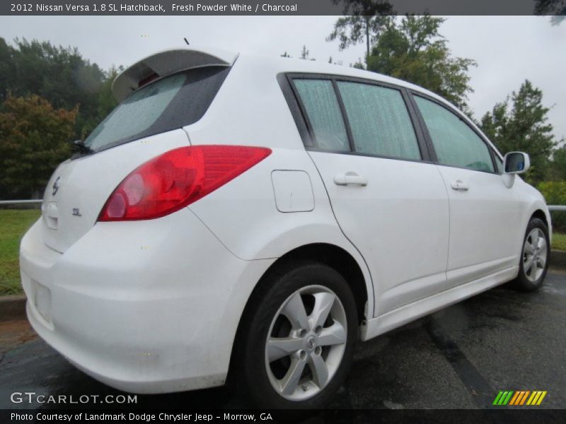 Fresh Powder White / Charcoal 2012 Nissan Versa 1.8 SL Hatchback