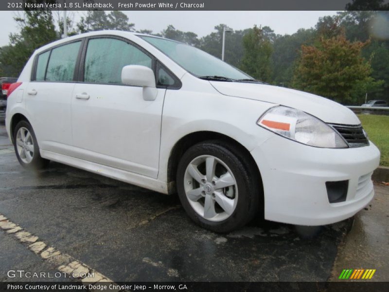 Fresh Powder White / Charcoal 2012 Nissan Versa 1.8 SL Hatchback