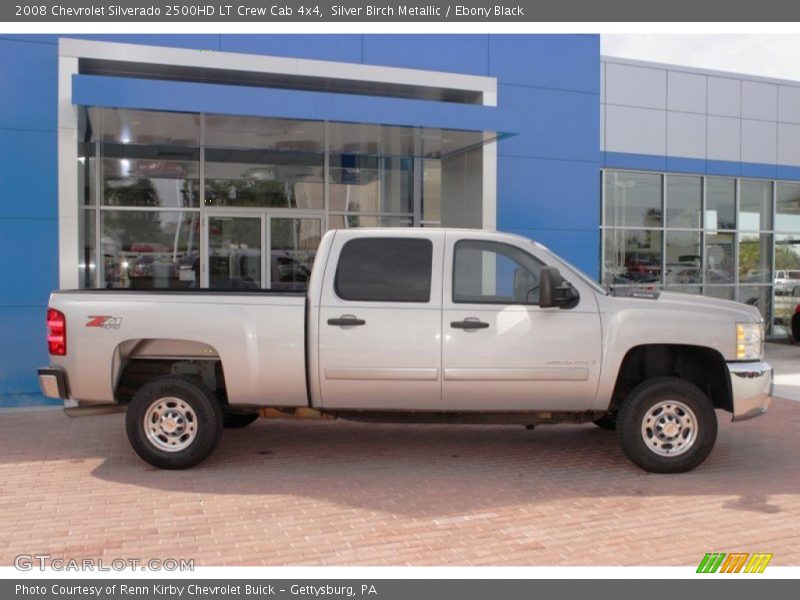 Silver Birch Metallic / Ebony Black 2008 Chevrolet Silverado 2500HD LT Crew Cab 4x4