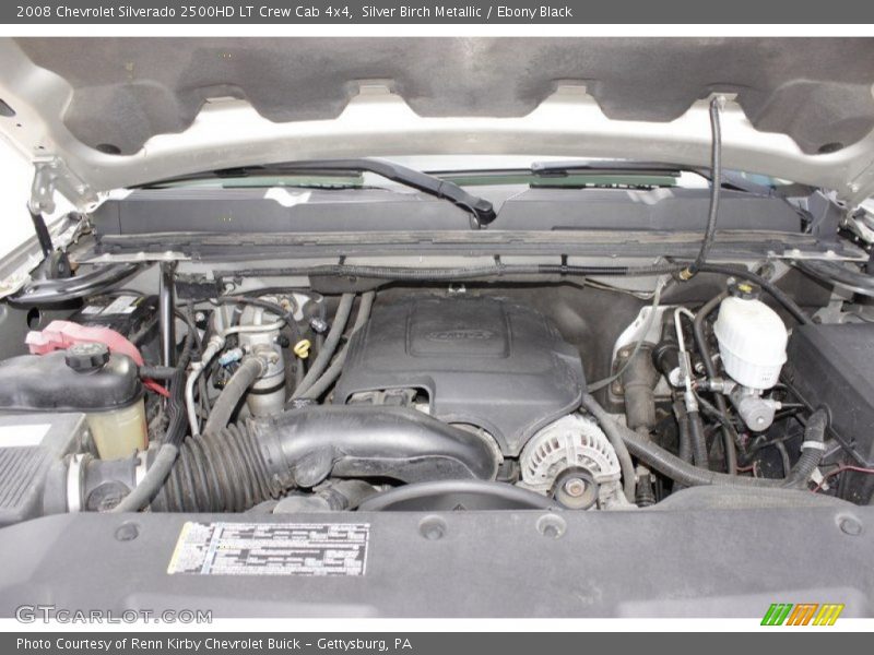 Silver Birch Metallic / Ebony Black 2008 Chevrolet Silverado 2500HD LT Crew Cab 4x4