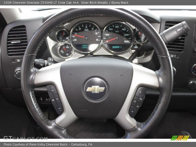 Silver Birch Metallic / Ebony Black 2008 Chevrolet Silverado 2500HD LT Crew Cab 4x4
