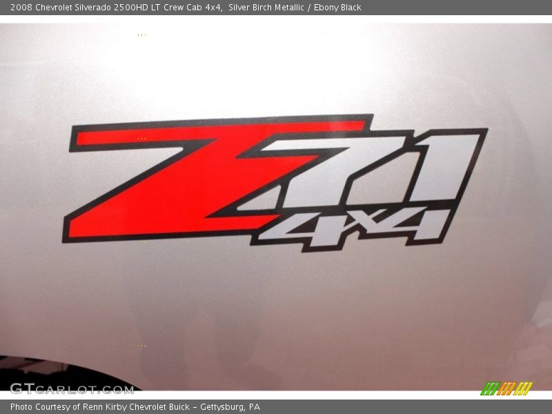 Silver Birch Metallic / Ebony Black 2008 Chevrolet Silverado 2500HD LT Crew Cab 4x4