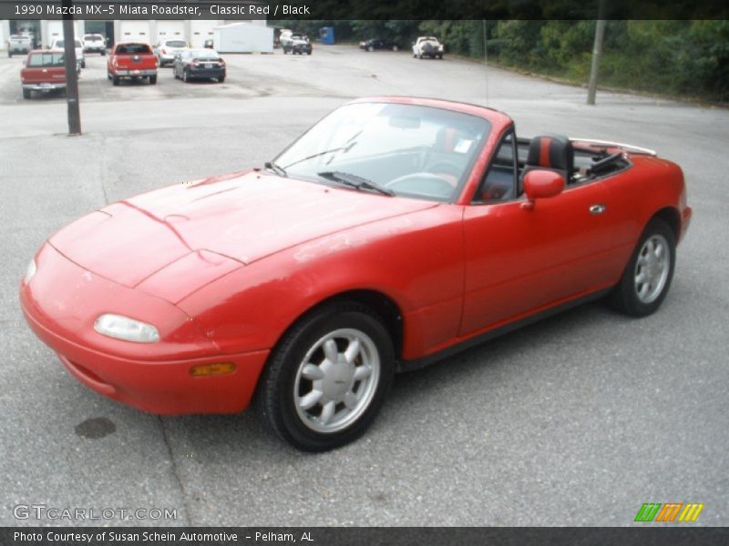 Classic Red / Black 1990 Mazda MX-5 Miata Roadster