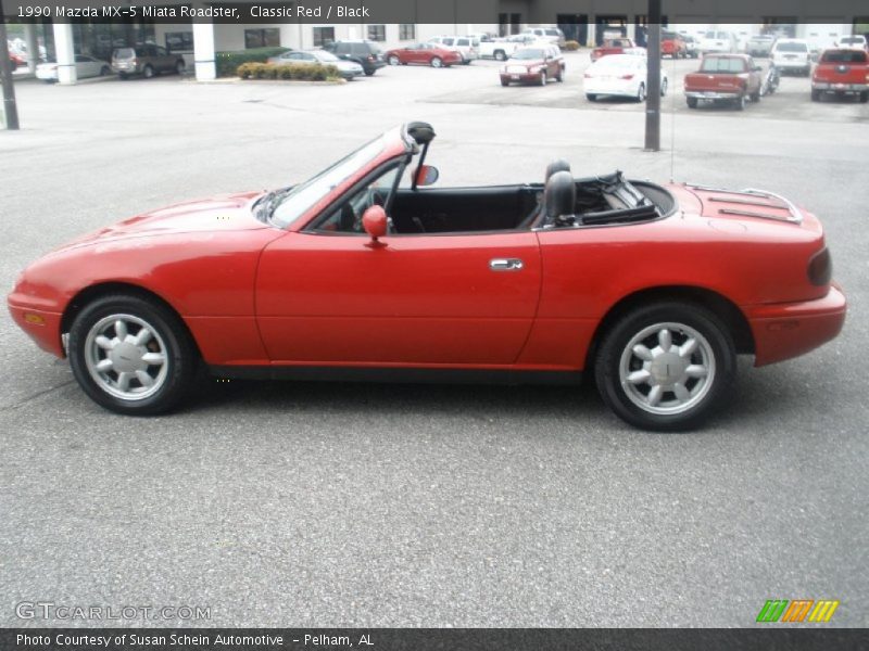 Classic Red / Black 1990 Mazda MX-5 Miata Roadster