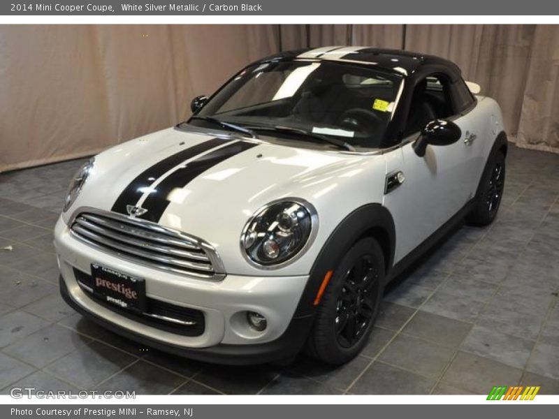 White Silver Metallic / Carbon Black 2014 Mini Cooper Coupe