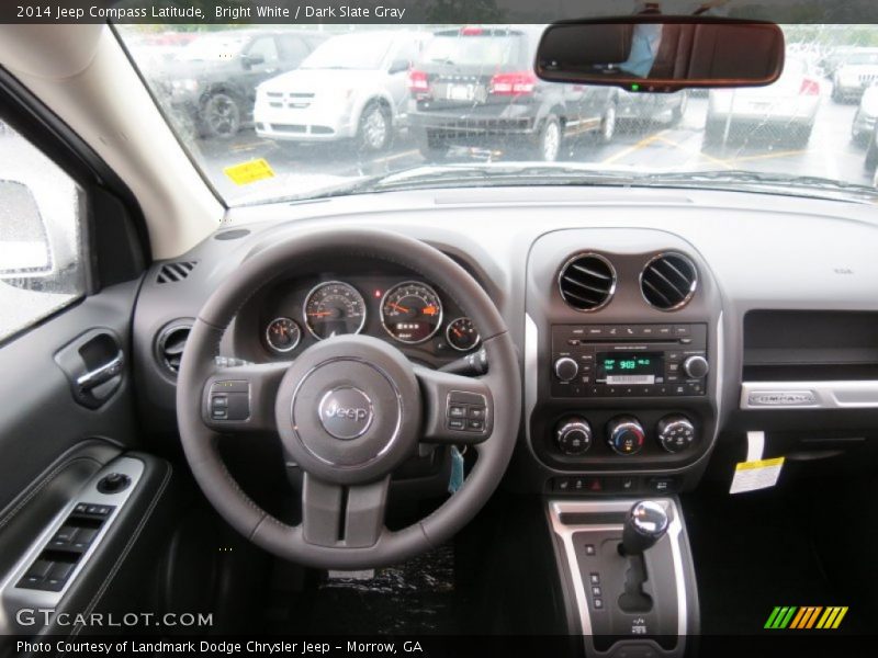 Bright White / Dark Slate Gray 2014 Jeep Compass Latitude