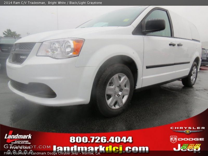 Bright White / Black/Light Graystone 2014 Ram C/V Tradesman