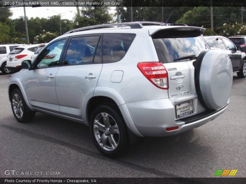 Classic Silver Metallic / Ash Gray 2010 Toyota RAV4 Sport 4WD