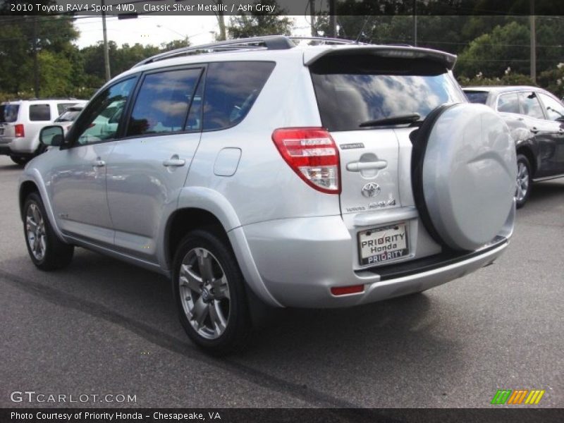 Classic Silver Metallic / Ash Gray 2010 Toyota RAV4 Sport 4WD