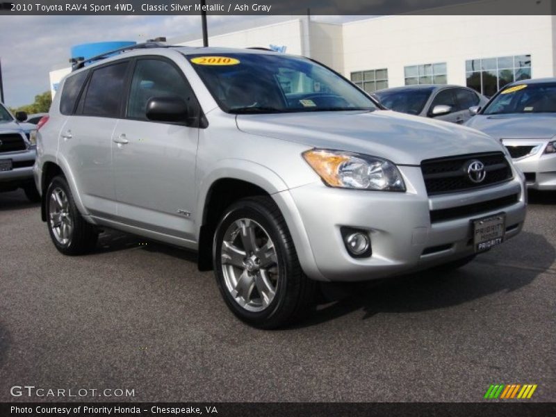 Classic Silver Metallic / Ash Gray 2010 Toyota RAV4 Sport 4WD