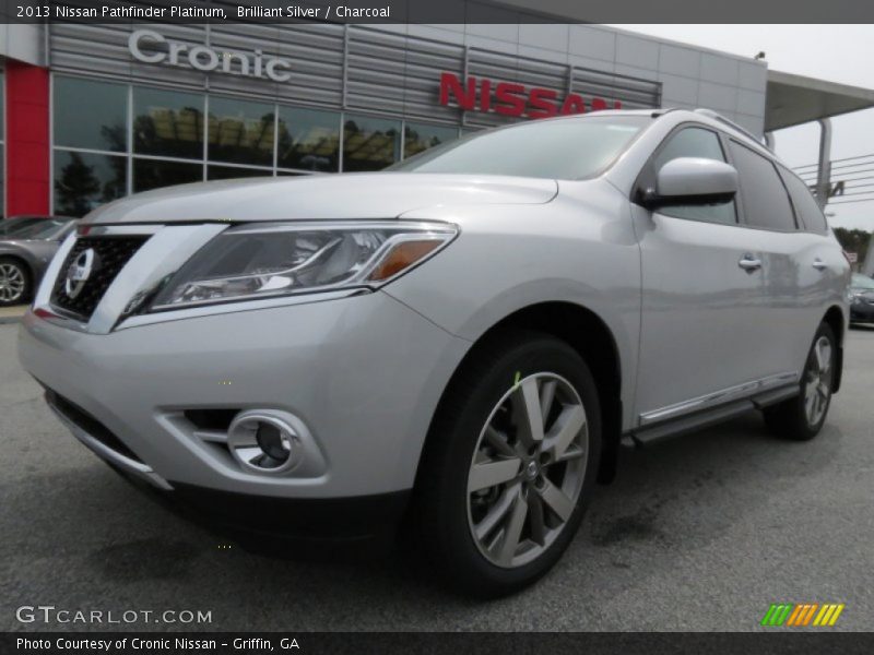 Brilliant Silver / Charcoal 2013 Nissan Pathfinder Platinum