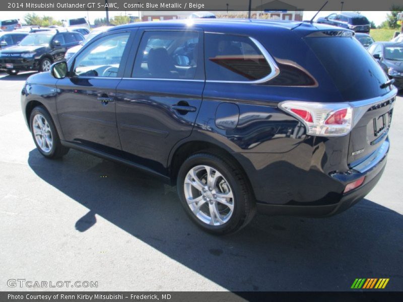 Cosmic Blue Metallic / Beige 2014 Mitsubishi Outlander GT S-AWC