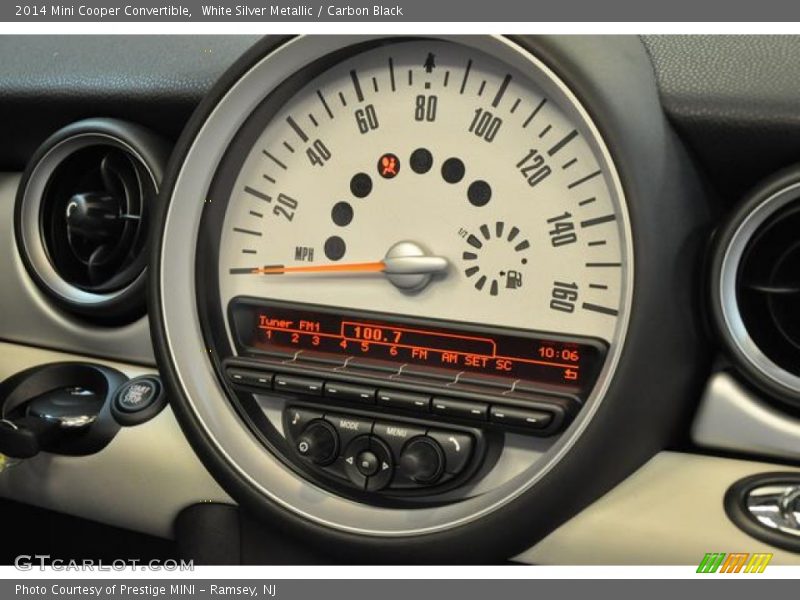 White Silver Metallic / Carbon Black 2014 Mini Cooper Convertible