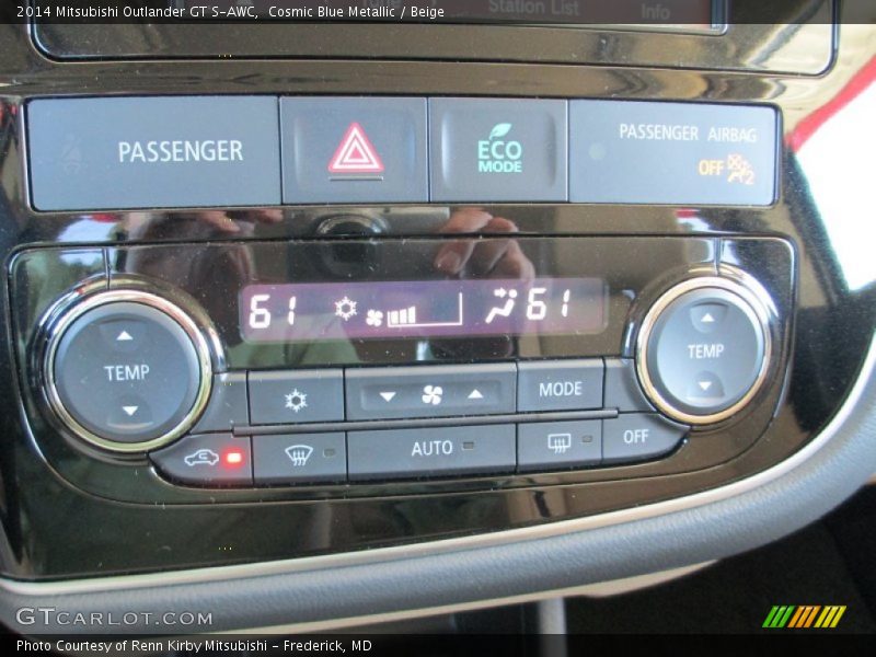 Controls of 2014 Outlander GT S-AWC