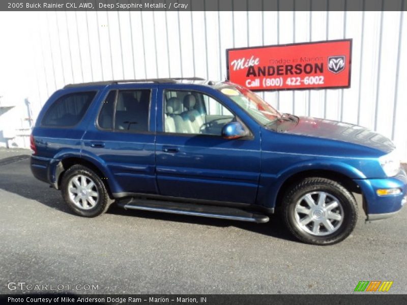 Deep Sapphire Metallic / Gray 2005 Buick Rainier CXL AWD